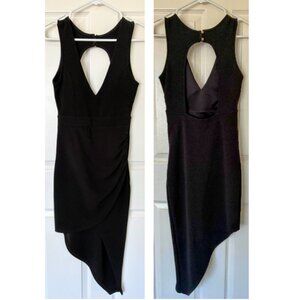 Vintage Asymmetrical Black Dress by Sarah La